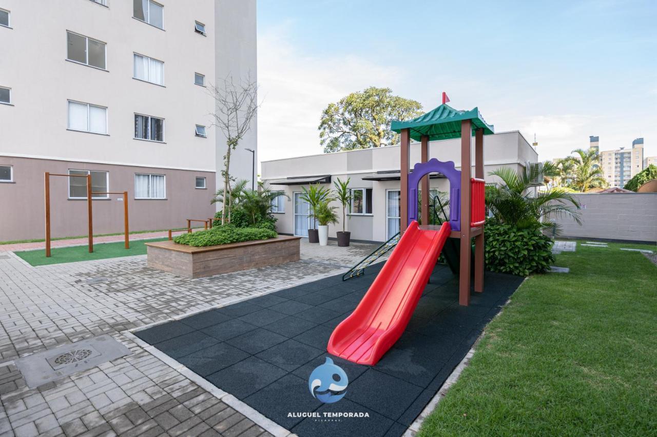 Appartamento Apartamento 150M Da Praia Com Sacada, Wi-Fi Ar Condicionado, Piscina, Portaria 24H, Playground E Vaga De Garagem Piçarras Esterno foto